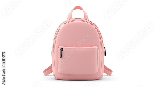 Cute Round Small Backpack Mockup in Soft Pink Color for Stylish Kids