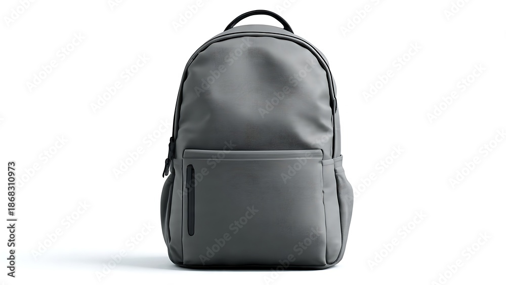 Fototapeta premium Sleek Grey Backpack Mockup for Laptop and Everyday Use