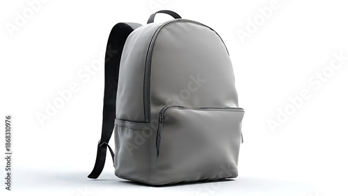 Sleek Grey Backpack Design for Lifestyle and Fashion Mockup Display