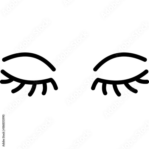 Eyelash line icon
