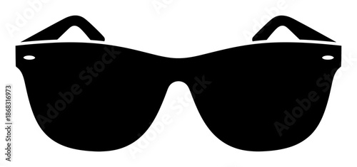 Stylish Sunglasses Silhouette - Minimal Vector