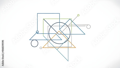 Abstract drawing with few lines for business use