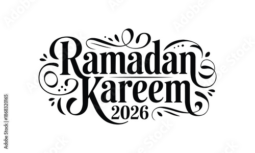 Ramadan Kareem 2026 decorative text