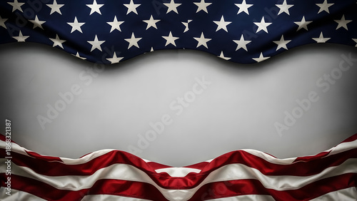 American flag background with patriotic colors and stars