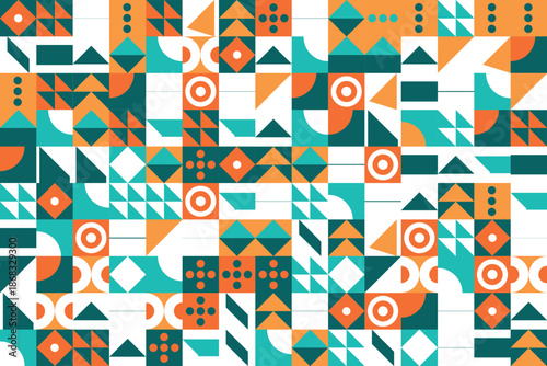 Vibrant Abstract Geometric Tile Art