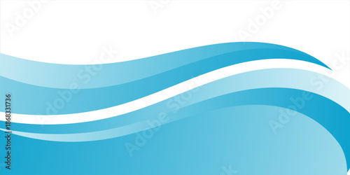 Blue and white business wave banner background. vector