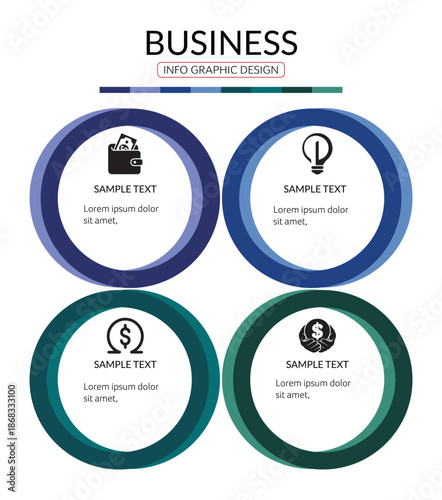 Business infographic design isolated on transparent background, isolated on white background, Vector, illustration