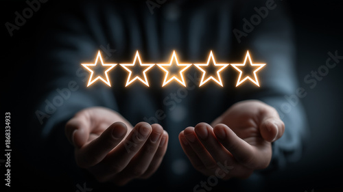 Customer evaluation feedback. Giving Positive Review for Client's Satisfaction Surveys. Giving a five star rating