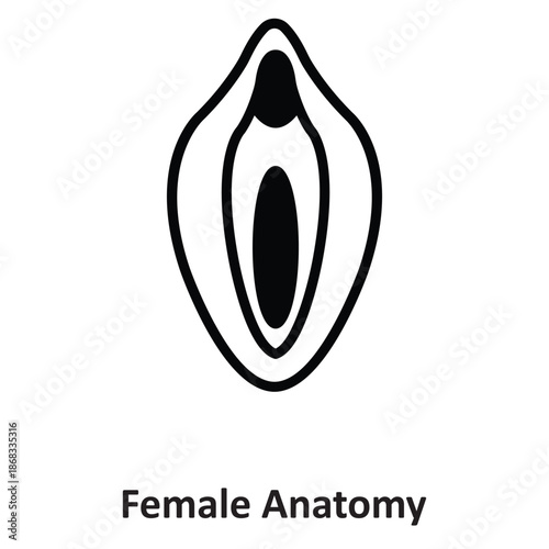 Female Anatomy Vector Icon which can easily modify or edit