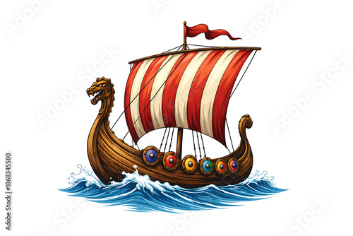 Viking Ship vector illustration