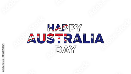 Bold graphic illustration featuring national pride with flag-patterned text, perfect for commemorating a country's special day and festive occasions
