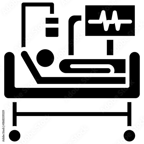 Intensive Care Unit glyph icon