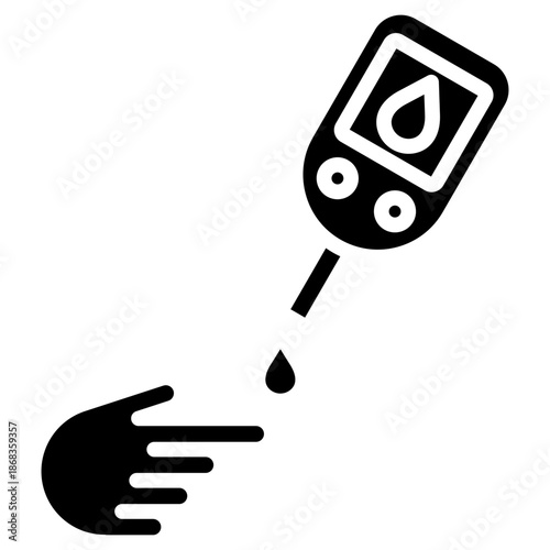 Diabetes Test glyph icon
