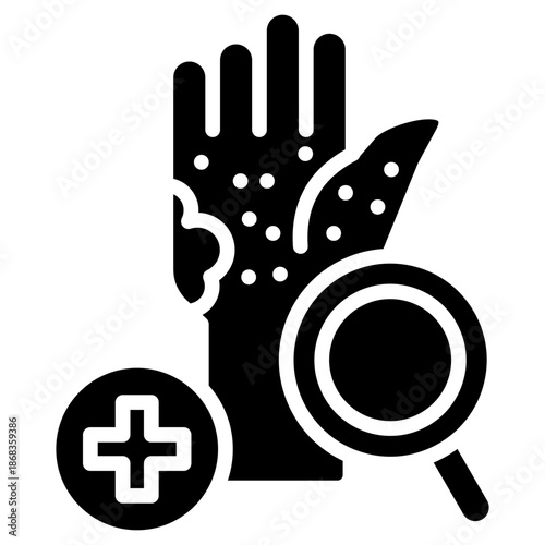 Dermatology glyph icon
