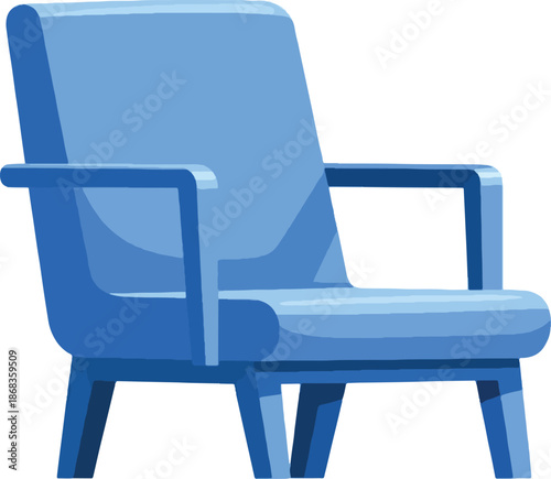 Blue Armchair Furniture Home Decor.