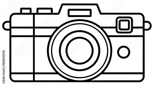 Very beautiful photo camera icons set presenting clear photography symbols in a clean isolated style, ideal for user interfaces, graphic design systems, branding materials, and modern visual communica