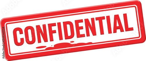 Confidential red stamp on paper.