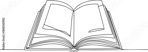 Open book lying on a flat surface