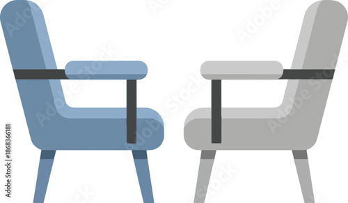 Two Chairs with Black Straps.