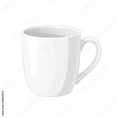 Simple White Coffee Mug with Handle