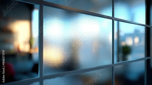 Wallpaper Mural Frosted glass office interior Torontodigital.ca