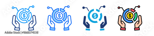 Asset Management Icon,  Multiple Style Collection Set 