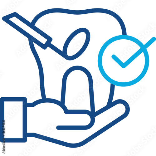 Dental Service line color icon