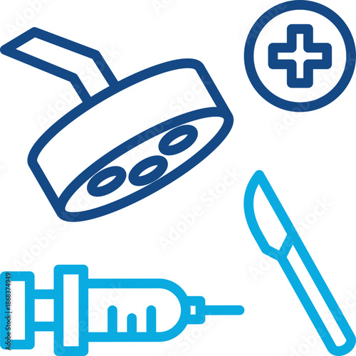 Surgery line color icon