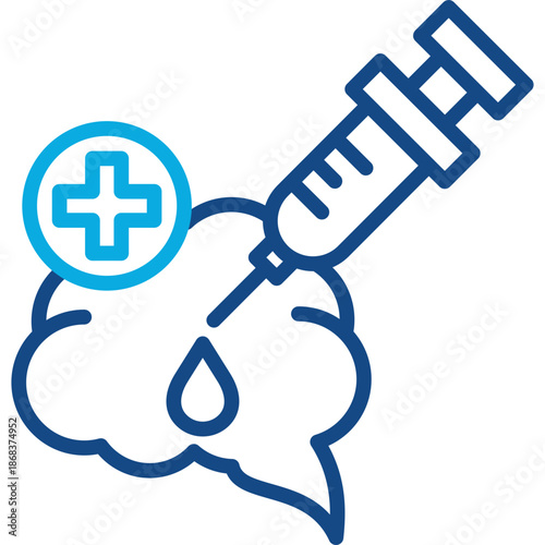 Anesthesiology line color icon