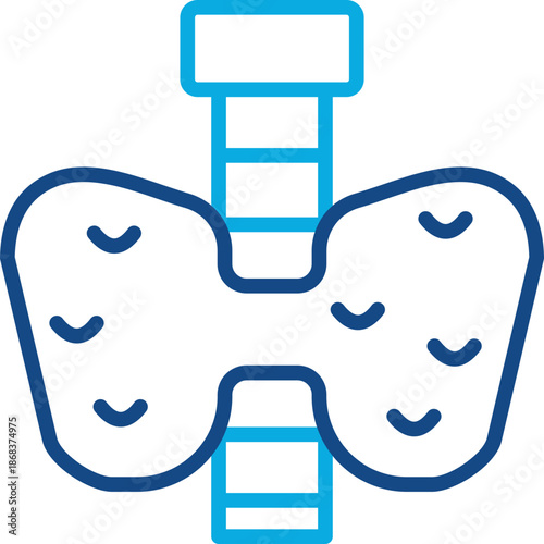 Endocrinology line color icon