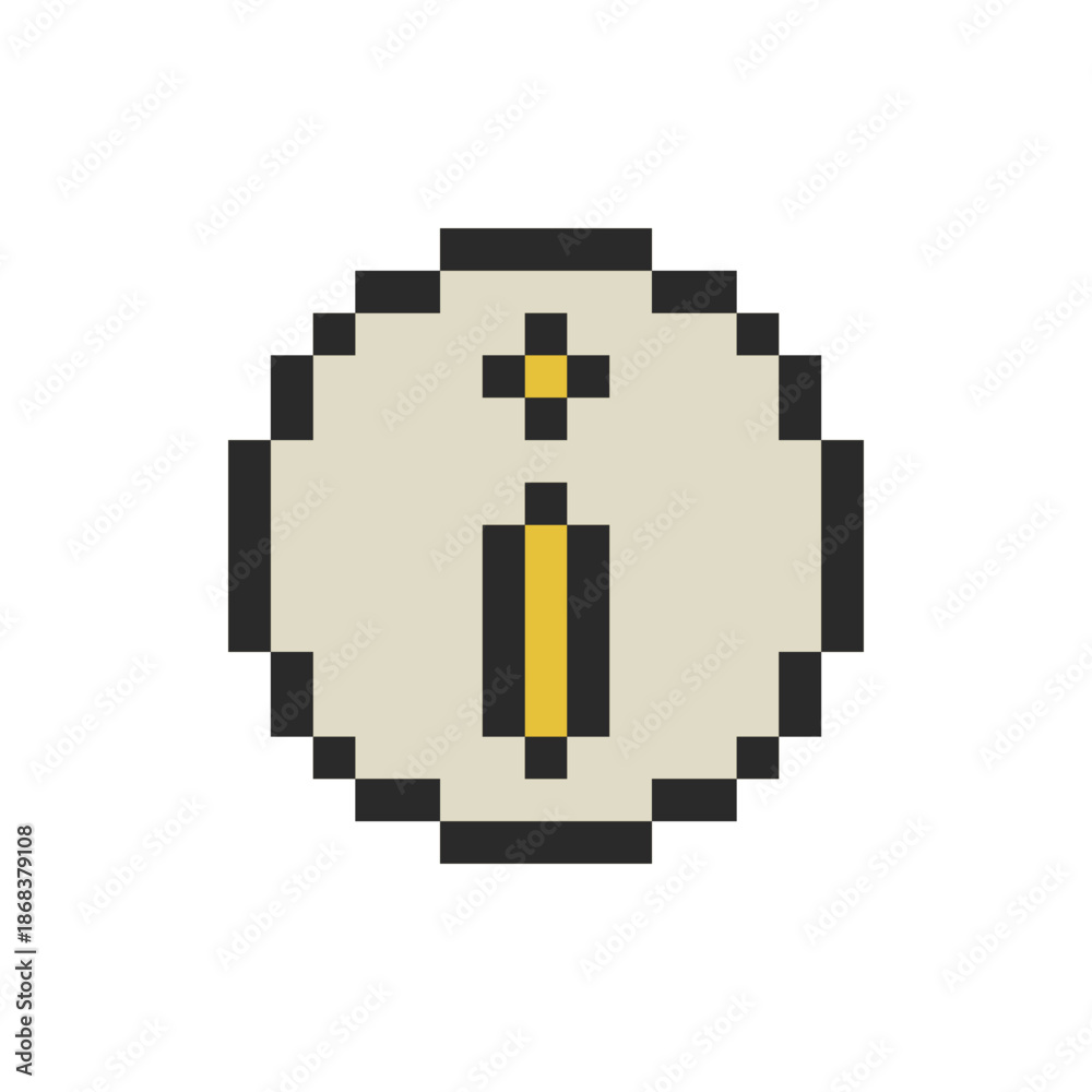 Obraz premium information icon element pixel art