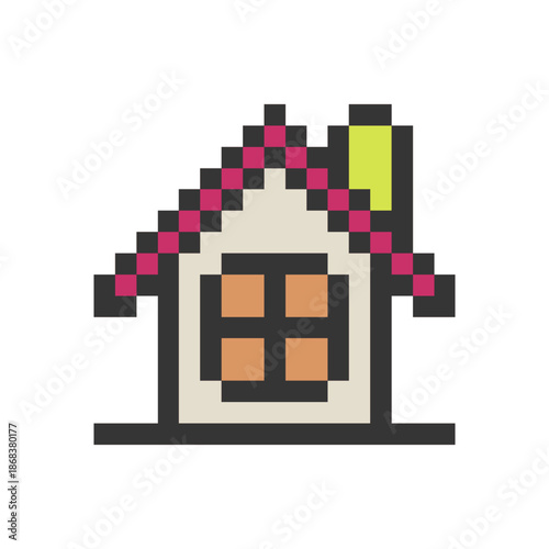 home icon retro pixel art
