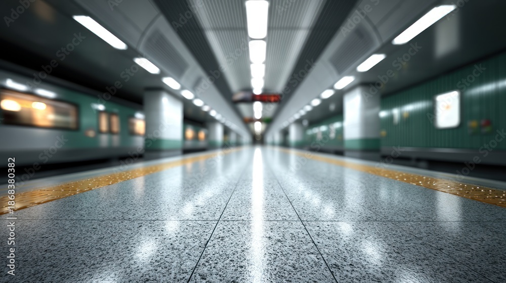 Fototapeta premium Empty subway platform