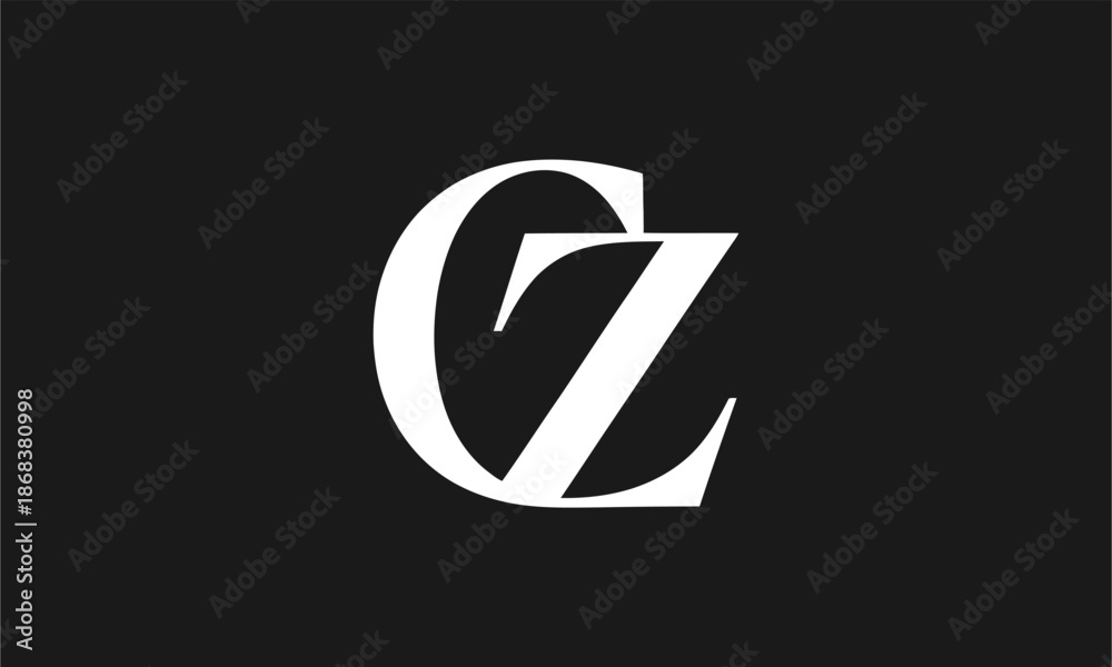 Obraz premium CZ Letter Logo Vector Illustration , Initial CZ Abstract Logo Design