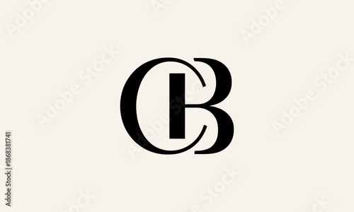 CB Letter Logo Vector Illustration , Initial CB Monogram Logo Design