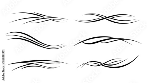 Elegant black tribal tattoo design elements for body art and creativity