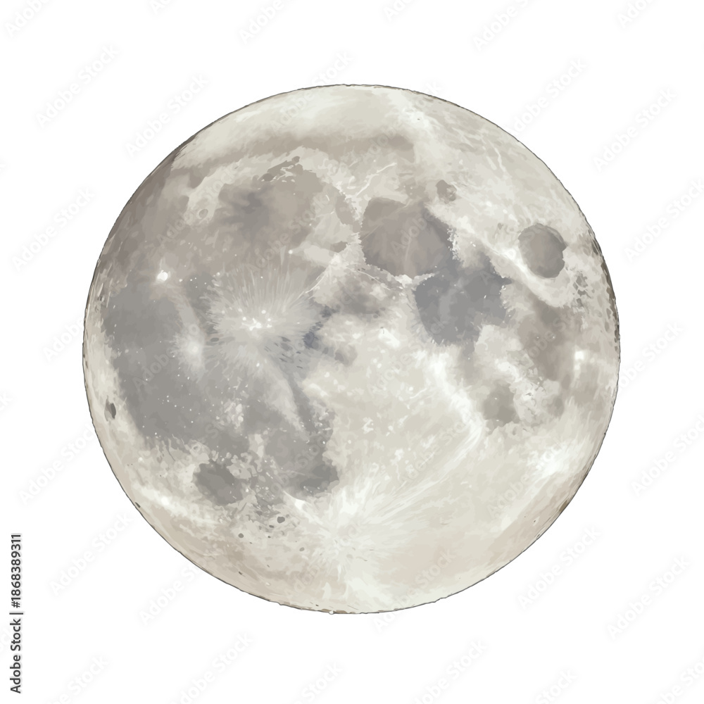 Naklejka premium Detailed Texture of a Full Moon with Visible Craters