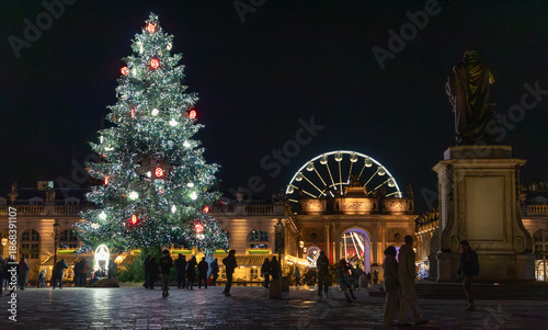 Noël dans le quartier de la place Stanislas, à Nancy, France