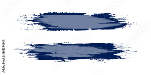 Abstract colorful blue paint brush and strokes, stripes pattern background