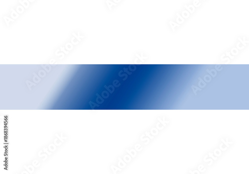 Franja horizontal con degradado metálico en tonos azules sobre fondo transparente