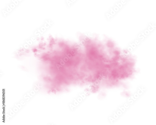 Realistic pink smoke or haze. Magic fog, vapor. Vector illustration.