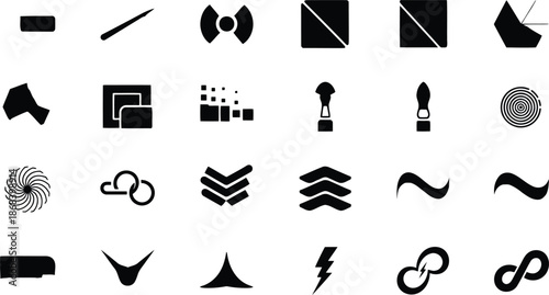 Minimalist vector icons set