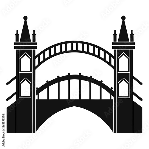 Historical bridge with towers