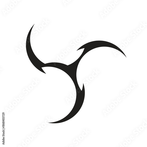 Pagan symbol template. Valknut, triquetra and celtic infinity sign. Nordic culture logo. Vector illustration image