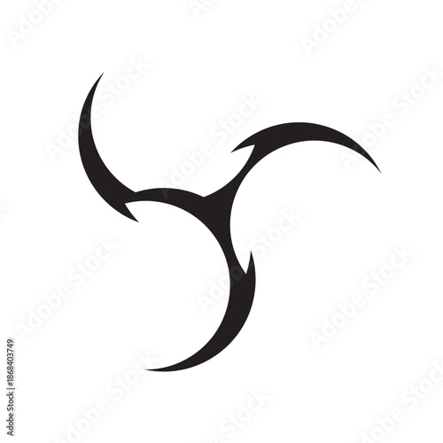 Pagan symbol template. Valknut, triquetra and celtic infinity sign. Nordic culture logo. Vector illustration image