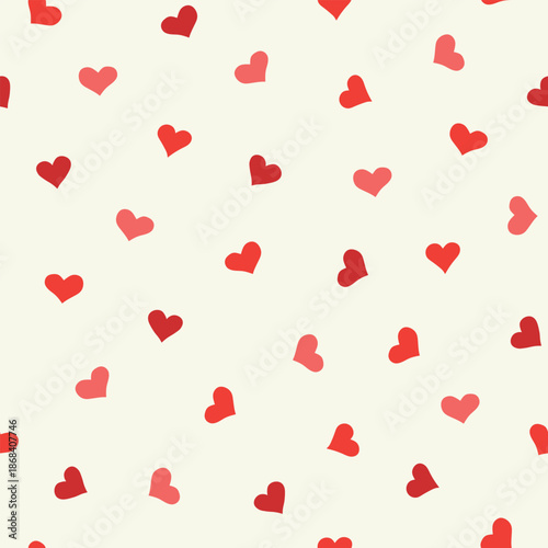 seamless love, Valentine's Day pattern with hearts- vector illustration