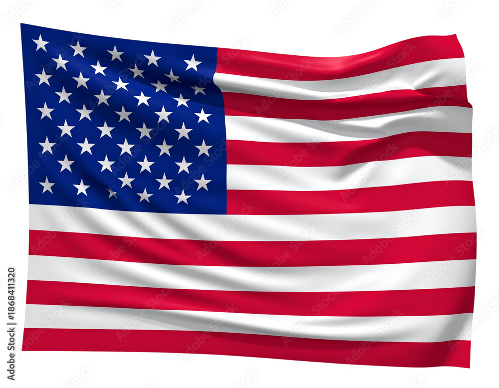 Obraz premium american flag isolated on white