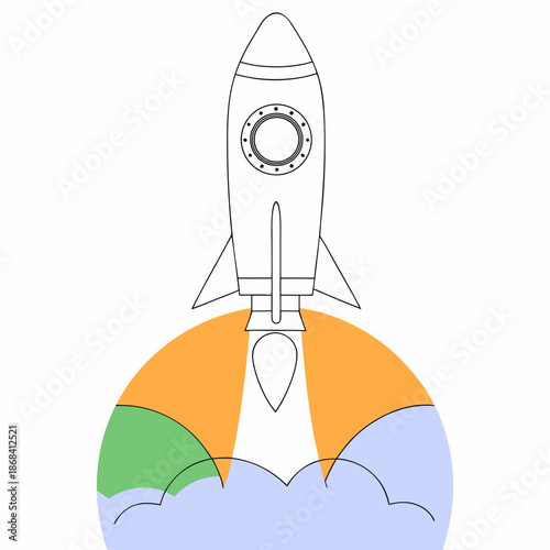 Rocket launching from mountain