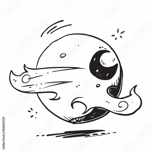 Whimsical fish leaping