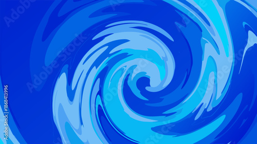 Abstract blue swirling vortex pattern with fluid motion and dynamic energy, perfect for digital art and graphic design backgrounds
